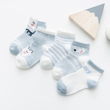 Laden Sie das Bild in den Galerie-Viewer, 5Pairs/lot 0-2Y Infant Baby Socks Baby Socks for Girls Cotton Mesh Cute Newborn Boy Toddler Socks Baby Clothes Accessories