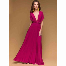 Carica l&#39;immagine nel visualizzatore di Gallery, Sexy Women Multiway Wrap Convertible Boho Maxi Club Red Dress Bandage Long Dress Party Bridesmaids Infinity Robe Longue Femme