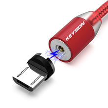 Charger l&#39;image dans la galerie, KEYSION LED Magnetic USB Cable Fast Charging Type C Cable Magnet Charger Data Charge Micro USB Cable Mobile Phone Cable USB Cord