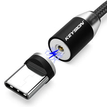 Charger l&#39;image dans la galerie, KEYSION LED Magnetic USB Cable Fast Charging Type C Cable Magnet Charger Data Charge Micro USB Cable Mobile Phone Cable USB Cord