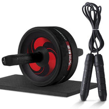 Charger l&#39;image dans la galerie, New 2 in 1 Ab Roller&amp;Jump Rope No Noise Abdominal Wheel Ab Roller with Mat For Arm Waist Leg Exercise Gym Fitness Equipment