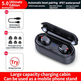 Mini TWS Bluetooth 5.0 Earphones Wireless Headphones 9D Hifi Stereo Sports Waterproof Wireless Earphone Headset  With Microphone