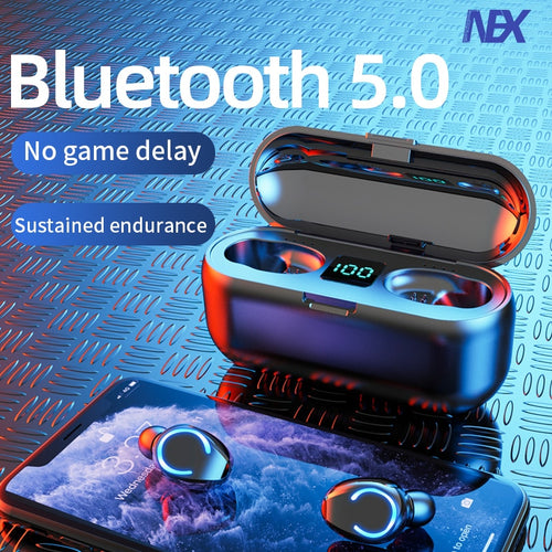 Mini TWS Bluetooth 5.0 Earphones Wireless Headphones 9D Hifi Stereo Sports Waterproof Wireless Earphone Headset  With Microphone