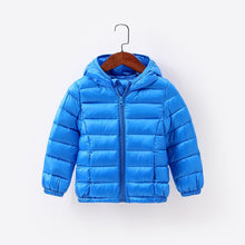 गैलरी व्यूवर में इमेज लोड करें, 2020 Autumn Winter Hooded Children Down Jackets For Girls Candy Color Warm Kids Down Coats For Boys 2-9 Years Outerwear Clothes