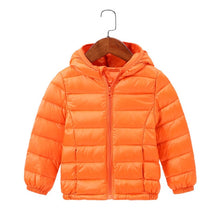 Carica l&#39;immagine nel visualizzatore di Gallery, 2020 Autumn Winter Hooded Children Down Jackets For Girls Candy Color Warm Kids Down Coats For Boys 2-9 Years Outerwear Clothes