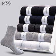 Cargar imagen en el visor de la galería, HSS 2020 Men's Cotton Socks New styles 10 Pairs / Lot Black Business Men Socks Breathable Spring Summer for Male US size(6.5-12)