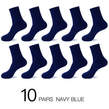 Cargar imagen en el visor de la galería, HSS 2020 Men's Cotton Socks New styles 10 Pairs / Lot Black Business Men Socks Breathable Spring Summer for Male US size(6.5-12)