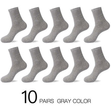 Cargar imagen en el visor de la galería, HSS 2020 Men's Cotton Socks New styles 10 Pairs / Lot Black Business Men Socks Breathable Spring Summer for Male US size(6.5-12)