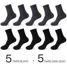 Cargar imagen en el visor de la galería, HSS 2020 Men's Cotton Socks New styles 10 Pairs / Lot Black Business Men Socks Breathable Spring Summer for Male US size(6.5-12)