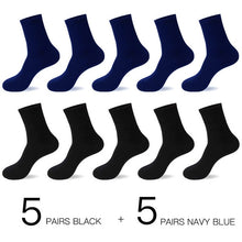 Cargar imagen en el visor de la galería, HSS 2020 Men's Cotton Socks New styles 10 Pairs / Lot Black Business Men Socks Breathable Spring Summer for Male US size(6.5-12)