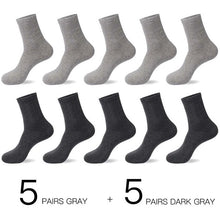 Cargar imagen en el visor de la galería, HSS 2020 Men's Cotton Socks New styles 10 Pairs / Lot Black Business Men Socks Breathable Spring Summer for Male US size(6.5-12)