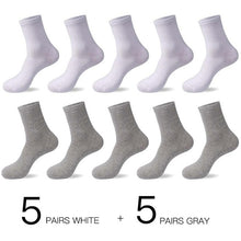 Cargar imagen en el visor de la galería, HSS 2020 Men's Cotton Socks New styles 10 Pairs / Lot Black Business Men Socks Breathable Spring Summer for Male US size(6.5-12)