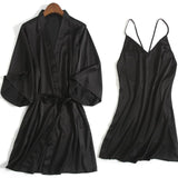 Sexy Women Rayon Kimono Bathrobe WHITE Bride Bridesmaid Wedding Robe Set Lace Trim Sleepwear Casual Home Clothes Nightwear