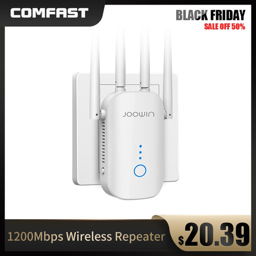 1200Mbps Dual Band 5Ghz Wireless Wifi Repeater Powerful Wifi Router Wifi Extender 4*3dbi Antenna Long Range Wlan WiFi amplifier