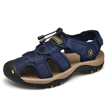 Load image into Gallery viewer, Classic Men&#39;s Sandals Summer Genuine Leather Sandals Breathable Men Brand Shoes Plus Size Sandals Soft Outdoor Men Roman Sandals