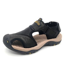 Cargar imagen en el visor de la galería, Classic Men&#39;s Sandals Summer Genuine Leather Sandals Breathable Men Brand Shoes Plus Size Sandals Soft Outdoor Men Roman Sandals