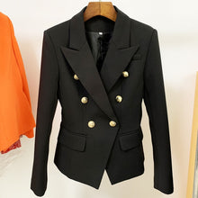 Laden Sie das Bild in den Galerie-Viewer, TOP QUALITY New Fashion 2021 Designer Blazer Jacket Women&#39;s Classic Double Breasted Metal Lion Buttons Blazer Outer size S-4XL