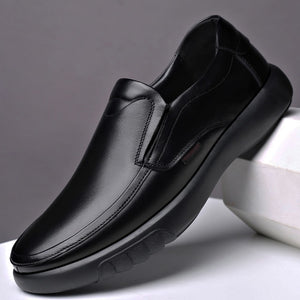 2021 Men's Genuine Leather Shoes 38-47 Head Leather Soft Anti-slip Rubber Loafers Shoes Man Casual Real Leather Shoes