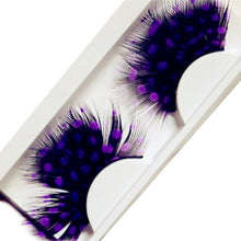 Load image into Gallery viewer, 1 Pair Fashion Colors Cosplay Halloween Feather False Eyelashes Handmade Party Exaggerated Fake Eye Lashes Extension Makeup Tool