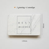 1pc Marble texture fashion Bronzing greeting card invitation Wedding thanks birthday card paper gift wedding thank you cards