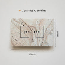 Charger l&#39;image dans la galerie, 1pc Marble texture fashion Bronzing greeting card invitation Wedding thanks birthday card paper gift wedding thank you cards