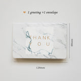 1pc Marble texture fashion Bronzing greeting card invitation Wedding thanks birthday card paper gift wedding thank you cards