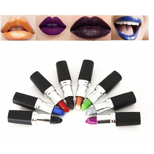 New Brand Makeup Lip Stick Sexy Vampire Batom Lipstick Party Makeup Black Red Dark Purple Green Blue Lipsticks Lip Cosmetics