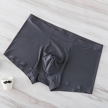 Charger l&#39;image dans la galerie, Seamless Men Boxers Luxury Silk Antibacterial Boxers Underwear Boxer Spandex 3D Crotch Boxer Nylon Underwear Shorts Slips XXXL