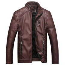 Cargar imagen en el visor de la galería, COMLION Faux Leather Jackets Men High Quality Classic Motorcycle Bike Cowboy Jacket Coat Male Plus Velvet Thick Coats M-5XL C46
