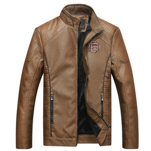 COMLION Faux Leather Jackets Men High Quality Classic Motorcycle Bike Cowboy Jacket Coat Male Plus Velvet Thick Coats M-5XL C46