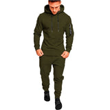 Autumn Winter Tracksuit Men Camouflage Sportswear Hooded Sweatshirt Jacket+pant Sport Suit Male Chandal Hombre Survetement Homme