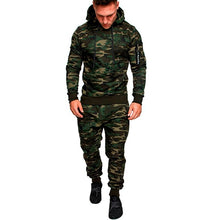Cargar imagen en el visor de la galería, Autumn Winter Tracksuit Men Camouflage Sportswear Hooded Sweatshirt Jacket+pant Sport Suit Male Chandal Hombre Survetement Homme