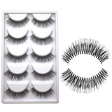 5pairs Soft Long Makeup Cross Thick False Eyelashes Eye Lashes Nautral Handmade Hot Sale A21