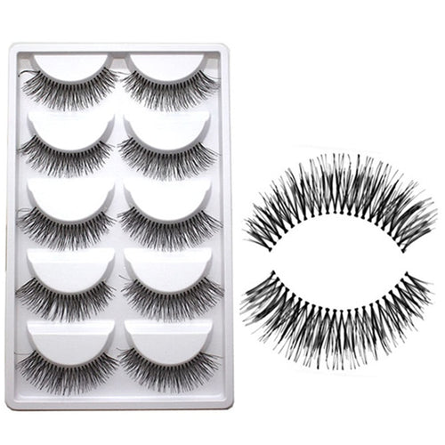5pairs Soft Long Makeup Cross Thick False Eyelashes Eye Lashes Nautral Handmade Hot Sale A21