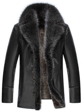 Laden Sie das Bild in den Galerie-Viewer, Faux Fur Collar men Faux Leather Jackets Winter Thicken Coat jaqueta de couro chaqueta  PU Leather jacket men