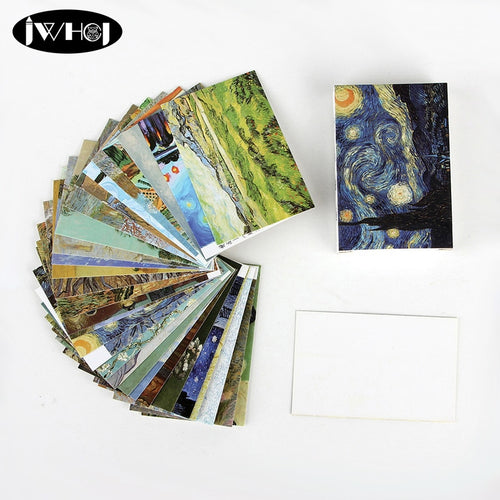 28 pcs/Pack Van gogh painting Mini Lomo Card Valentine's Day Greeting Card Postcard Birthday Gift Message thanks Cards