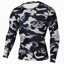 गैलरी व्यूवर में इमेज लोड करें, thermal underwear rash guard kit MMA Compression Apparel leggings men unionsuit Bodybuilding T-Shirt camouflage tracksuit men