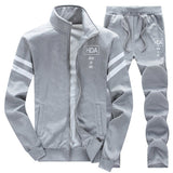 2019 New Men's Casual Sportwear Suit Autumn Spring Designer Embroidery Male Baseball Jersey Suit For Men Leisure Suits