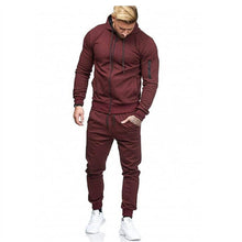 Load image into Gallery viewer, 2018 Autumn New Men&#39;s High Street Hoodies Sweatpants Sets Male Solid Color Zipper Hooded Coat Jacket Sportswear Tracksuit Set