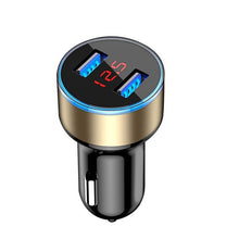 Carica l&#39;immagine nel visualizzatore di Gallery, 3.1A Dual USB Car Charger With LED Display Universal Mobile Phone Car-Charger for Xiaomi Samsung S8 iPhone 6 6s 7 8 Plus Tablet