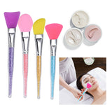 2019 Hot Sale Silicone Face Mask Brush for Facials Hairless Applicator Tools Rhinestone Handle