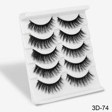 Laden Sie das Bild in den Galerie-Viewer, SEXYSHEEP 5Pairs 3D Mink Hair False Eyelashes Natural/Thick Long Eye Lashes Wispy Makeup Beauty Extension Tools