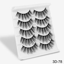 गैलरी व्यूवर में इमेज लोड करें, SEXYSHEEP 5Pairs 3D Mink Hair False Eyelashes Natural/Thick Long Eye Lashes Wispy Makeup Beauty Extension Tools